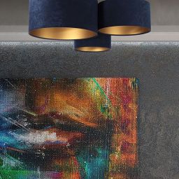 BPS Koncept Plafoniady plafon 3x60 W złoty-granatowy 080-044