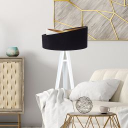 BPS Koncept Galaxy lampa stojąca 1x60 W biała-czarna-złota 060P-025W