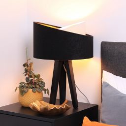 BPS Koncept Galaxy lampa stołowa 1x60 W biała-czarna-złota 060S-025CZ