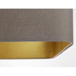 BPS Koncept Kwadro len light lampa wisząca 1x60 W ciemno beżowa-złota KW-002-40W25