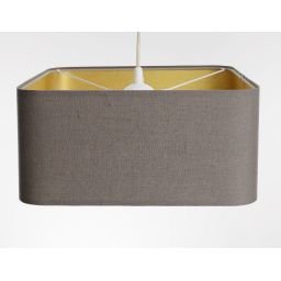 BPS Koncept Kwadro len light lampa wisząca 1x60 W ciemno beżowa-złota KW-002-40W25