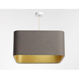 BPS Koncept Kwadro len light lampa wisząca 1x60 W ciemno beżowa-złota KW-002-40W25