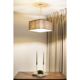 BPS Koncept Kwadro len light lampa wisząca 1x60 W ciemno beżowa-złota KW-002-40W25