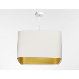 BPS Koncept Kwadro sue lampa wisząca 1x60 W biała-złota KW-109-40W25