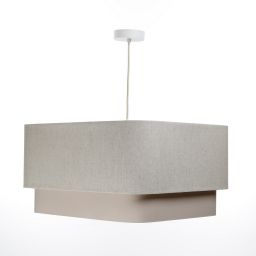 BPS Koncept Kwadro duo lampa wisząca 1x60 W kremowa-beżowa KWD-002