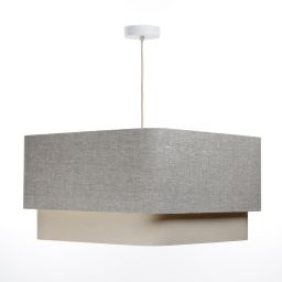 BPS Koncept Kwadro duo lampa wisząca 1x60 W szarobeżowa-kremowa KWD-004