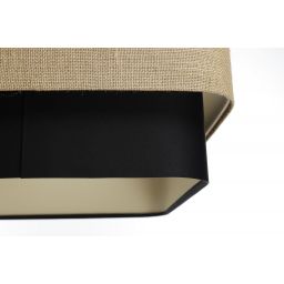 BPS Koncept Kwadro duo lampa wisząca 1x60 W czarna-beżowa KWD-005