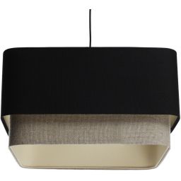 BPS Koncept Kwadro duo lampa wisząca 1x60 W czarna-beżowa KWD-006