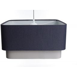 BPS Koncept Kwadro duo lampa wisząca 1x60 W szara/popielata-granatowa KWD-008