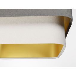 BPS Koncept Kwadro Duo Sue lampa wisząca 1x60 W biała-złota-szary/popielaty KWD-014