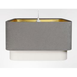 BPS Koncept Kwadro Duo Sue lampa wisząca 1x60 W biała-złota-szary/popielaty KWD-014