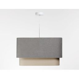 BPS Koncept Kwadro Duo Sue lampa wisząca 1x60 W złota-szary/popielaty-beżowa KWD-015