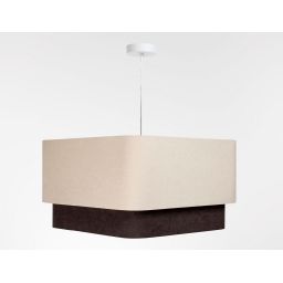 BPS Koncept Kwadro Duo Sue lampa wisząca 1x60 W złota-brązowa-beżowa KWD-016