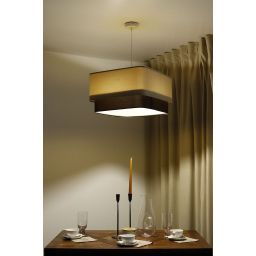 BPS Koncept Kwadro Duo Sue lampa wisząca 1x60 W złota-brązowa-beżowa KWD-016