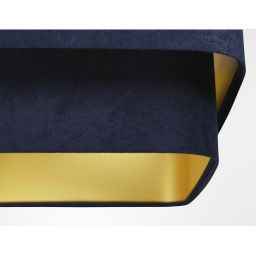 BPS Koncept Kwadro Duo Sue lampa wisząca 1x60 W złota-granatowa KWD-018