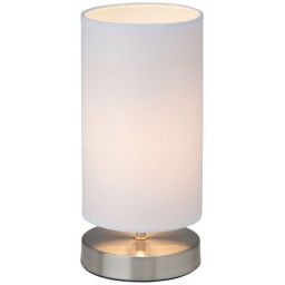 Brilliant Clarie lampa stołowa 1x40W biała/srebrna 13247/05