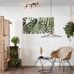 Brilliant Manama kinkiet 1x18W czarny/drewno 78111/76