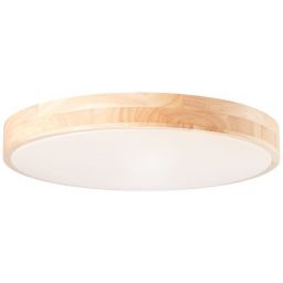 Brilliant Slimline plafon 1x60W LED biały/drewno G97068/75