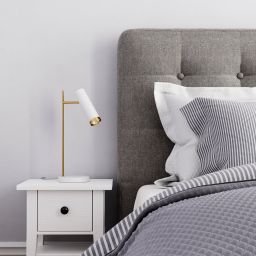 By Rydéns Puls lampa biurkowa 1x5W złoty/biały mat 4002280-5002