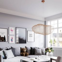 By Rydéns Hayden lampa wisząca 15W LED złota 4201250-6501