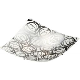 Candellux Silk plafon 1x60W biały/chrom 10-13064