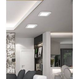 Candellux Nexit plafon 1x18W LED satyna/biały 10-66831