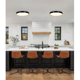 Candellux Florida plafon 1x18W LED biały/czarny/złoty 13-11299