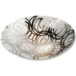 Candellux Silk plafon 1x60W biały/chrom 13-13071