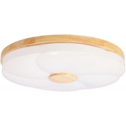 Candellux Fiorino plafon 1x24W LED biały/drewno 13-24947