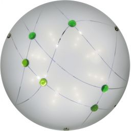 Candellux Duca plafon 1x10W LED biały/zielony 13-54173