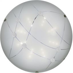 Candellux Duca plafon 1x10W LED biały/przezroczysty 13-54180