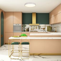 Candellux Montana plafon 1x24W LED biały/złoty 14-11312