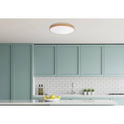 Candellux Figaro plafon 1x24 W biały-drewno 14-33956