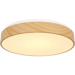 Candellux Figaro plafon 1x24 W biały-drewno 14-33956