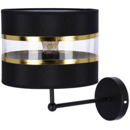 Candellux Andy kinkiet 1x40W czarny/złoty 21-06134