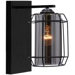 Candellux Jonera kinkiet 1x40W czarny/przydymiony 21-08411