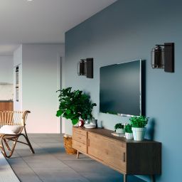 Candellux Jonera kinkiet 1x40W czarny/przydymiony 21-08411