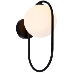 Candellux Cordel kinkiet 1x28W czarny/biały 21-10179