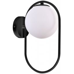 Candellux Cordel kinkiet 1x28W czarny/biały 21-10179