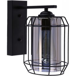 Candellux Jonera kinkiet 1x40W czarny/przydymiony 21-10186