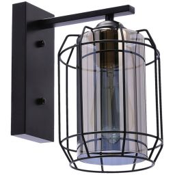 Candellux Jonera kinkiet 1x40W czarny/przydymiony 21-10186