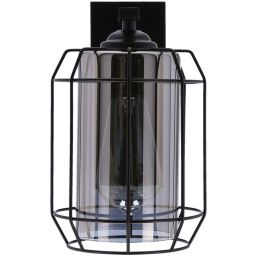 Candellux Jonera kinkiet 1x40W czarny/przydymiony 21-10186