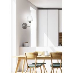 Candellux Togo kinkiet 1x40W biały/nikiel mat 21-10622