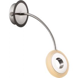 Candellux Arm lampa podsufitowa 1x5W LED chrom/czarny 21-62628