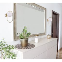 Candellux Cordel kinkiet 1x28W mosiądz/biały 21-73440