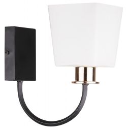 Candellux Schubert kinkiet 1x40W czarny/złoty 21-74225