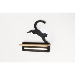 Candellux Cat kinkiet 1x5W LED czarny/drewno 21-75635