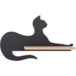 Candellux Cat kinkiet 1x5W LED czarny/drewno 21-75642