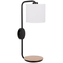 Candellux Alpine kinkiet 1x40W czarny/drewno 21-76694