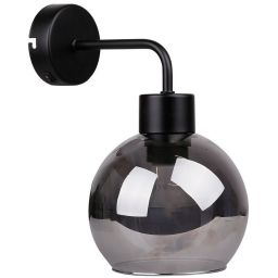 Candellux Lady kinkiet 1x40W czarny/szkło dymione 21-76700